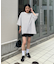【ユニセックス】ポンチハイカウントサイドスリットビッグシルエットTee