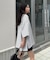 【ユニセックス】ポンチハイカウントサイドスリットビッグシルエットTee