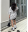 【ユニセックス】ポンチハイカウントサイドスリットビッグシルエットTee