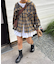 【アソート加工/ジャケット見え◎】【UNISEX】フード付きチェックシャツ