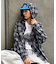 【アソート加工/ジャケット見え◎】【UNISEX】フード付きチェックシャツ