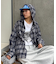 【アソート加工/ジャケット見え◎】【UNISEX】フード付きチェックシャツ