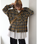【アソート加工/ジャケット見え◎】【UNISEX】フード付きチェックシャツ