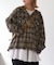 【アソート加工/ジャケット見え◎】【UNISEX】フード付きチェックシャツ