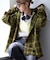 【アソート加工/ジャケット見え◎】【UNISEX】フード付きチェックシャツ