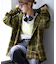 【アソート加工/ジャケット見え◎】【UNISEX】フード付きチェックシャツ