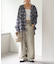 【アソート加工/ジャケット見え◎】【UNISEX】フード付きチェックシャツ