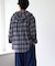 【アソート加工/ジャケット見え◎】【UNISEX】フード付きチェックシャツ