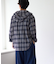 【アソート加工/ジャケット見え◎】【UNISEX】フード付きチェックシャツ