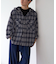 【アソート加工/ジャケット見え◎】【UNISEX】フード付きチェックシャツ