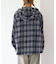 【アソート加工/ジャケット見え◎】【UNISEX】フード付きチェックシャツ