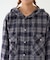 【アソート加工/ジャケット見え◎】【UNISEX】フード付きチェックシャツ