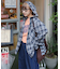 【アソート加工/ジャケット見え◎】【UNISEX】フード付きチェックシャツ