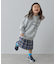 【KIDS】プリーツミモレ丈チェックスカート