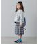 【KIDS】プリーツミモレ丈チェックスカート