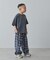 【KIDS】裾ドロストチェックイージーパンツ