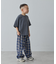 【KIDS】裾ドロストチェックイージーパンツ