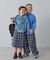 【KIDS】裾ドロストチェックイージーパンツ