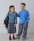 【KIDS】裾ドロストチェックイージーパンツ