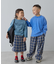 【KIDS】裾ドロストチェックイージーパンツ