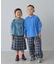 【KIDS】裾ドロストチェックイージーパンツ