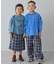 【KIDS】裾ドロストチェックイージーパンツ