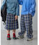 【KIDS】裾ドロストチェックイージーパンツ