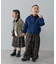 【KIDS】裾ドロストチェックイージーパンツ