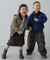 【KIDS】裾ドロストチェックイージーパンツ