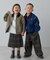 【KIDS】裾ドロストチェックイージーパンツ