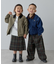 【KIDS】裾ドロストチェックイージーパンツ