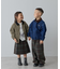 【KIDS】裾ドロストチェックイージーパンツ