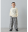 【KIDS】裾ドロストチェックイージーパンツ