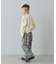 【KIDS】裾ドロストチェックイージーパンツ