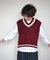 【KIDS】TEE付きで簡単レイヤード！チルデンニットベスト