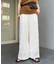 パッチワーク切替レースワイドパンツ