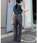 シアーフロッキーカラーフレンチトップス