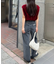 シアーフロッキーカラーフレンチトップス