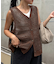 2WAYメランジメッシュニットベスト