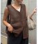 2WAYメランジメッシュニットベスト