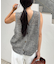 2WAYメランジメッシュニットベスト