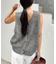 2WAYメランジメッシュニットベスト