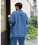 【ユニセックス】レザーカラーウエスタンデニムジャケット/セットアップアイテムあり
