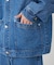 【ユニセックス】レザーカラーウエスタンデニムジャケット/セットアップアイテムあり