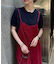 サテンパイピングフェザー2WAYキャミワンピ
