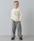 【KIDS】【男女兼用】ポイントロゴ刺繍オーバースウェット