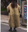 etsintaファー切替ノーカラーキルティングコート