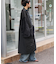 etsintaファー切替ノーカラーキルティングコート