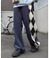 【UNISEX】アーガイルニットスウェットパンツ