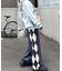 【UNISEX】アーガイルニットスウェットパンツ